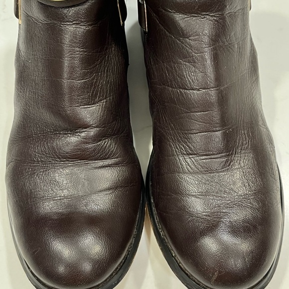 Michael Kors Arley Moto Brown Leather Ankle Boots 7 - Picture 10 of 15